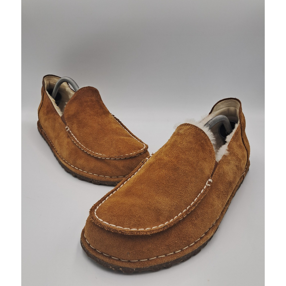 Size 11 - Birkenstock Utti Shearling Mink Suede Leather RETAIL $155